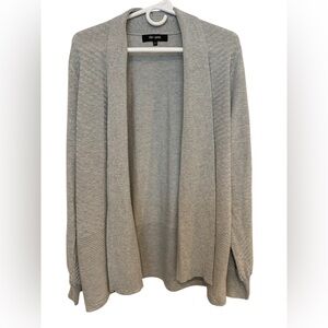 Chloe + jasmine Silver Open Front Cardigan size large